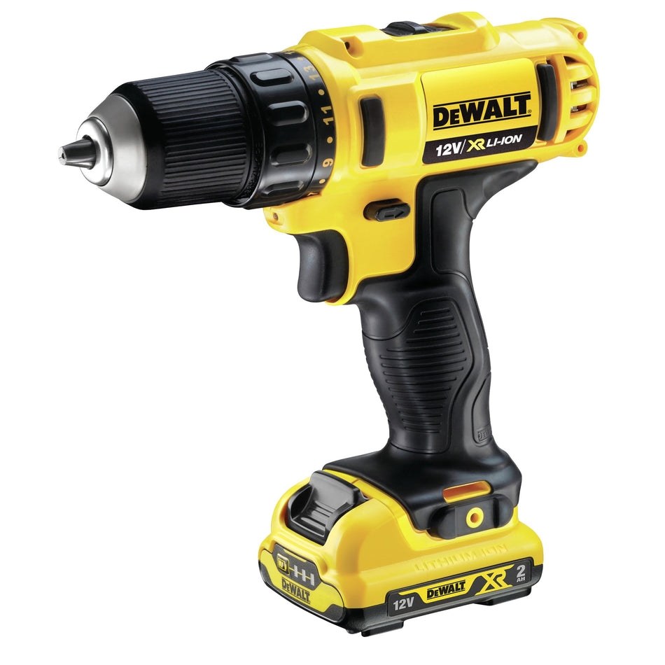 Taladro Atornillador 10mm XR 10.8V con 2 Baterías 2Ah y Maletín Dewalt DCD710D2