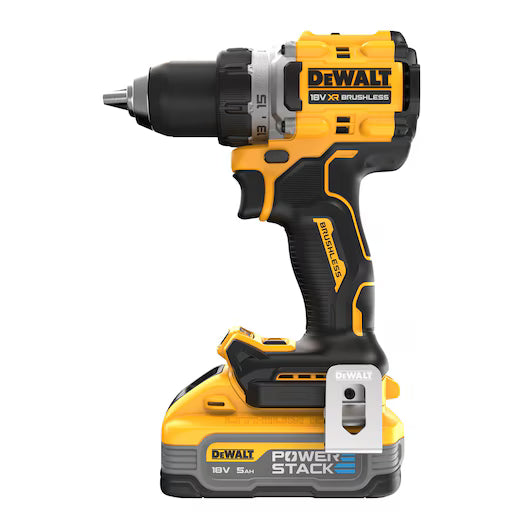 Taladro Atornillador 13mm 90Nm XR 18V con 2 Baterías POWERSTACK 5Ah y TSTAK Dewalt DCD800H2T