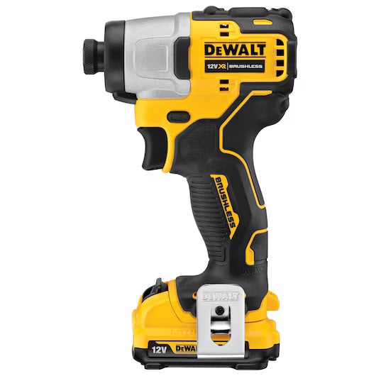 Atornillador de Impacto Compacto XR 12V con 2 Baterías 2Ah Dewalt DCF801D2