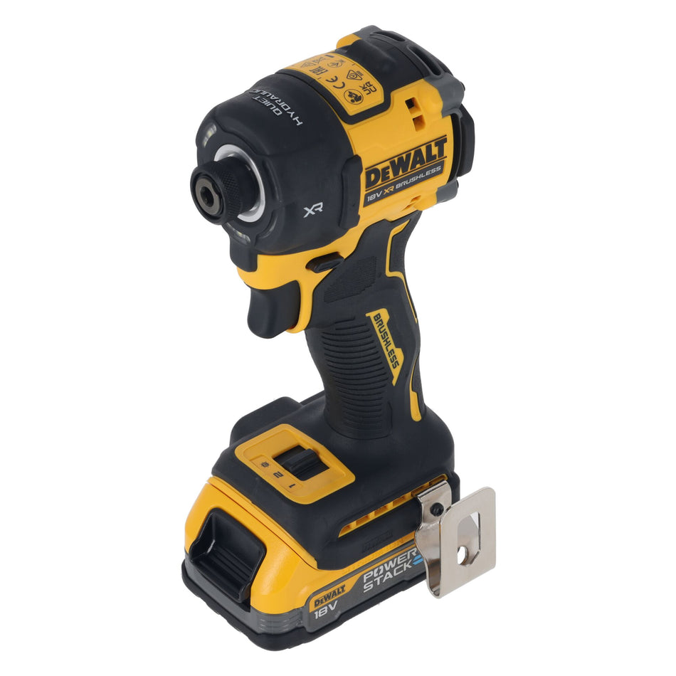Atornillador Impacto Hidráulico 1/4" 56Nm XR 18V con 2 Baterías POWERSTACK y TSTAK Dewalt DCF870E2T