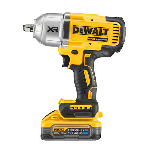 Llave de Impacto Alto Par 1/2" 1356Nm XR 18V con 2 Baterías POWERSTACK 5Ah y TSTAK Dewalt DCF900H2T