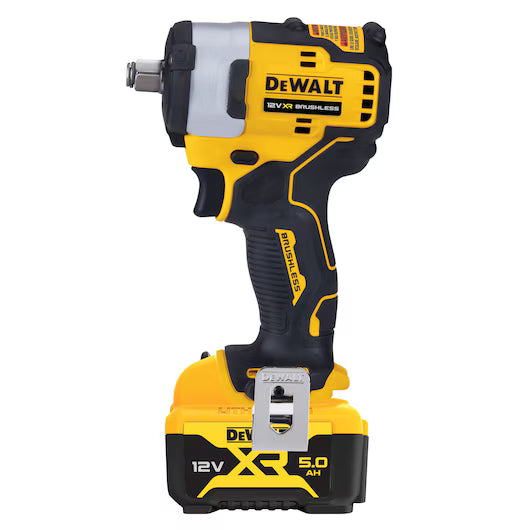 Llave de Impacto 1/2" 340Nm XR 12V con 2 Baterías 5Ah y TSTAK Dewalt DCF901P2