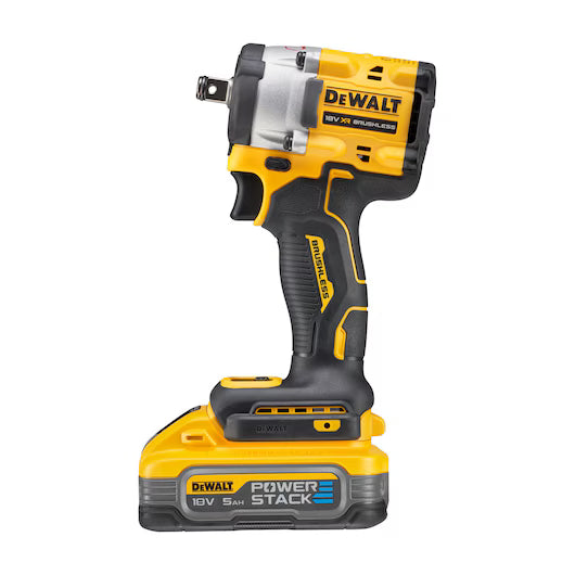 Llave de Impacto 1/2" 406Nm XR 18V con 2 Baterías POWERSTACK 5Ah y TSTAK Dewalt DCF921H2T