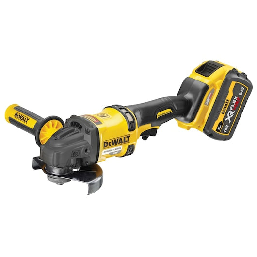 Mini-Amoladora 125mm Electrónica XR FLEXVOLT con 2 Baterías 6Ah y TSTAK Dewalt DCG418T2