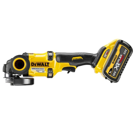 Mini-Amoladora 125mm Electrónica XR FLEXVOLT con 2 Baterías 6Ah y TSTAK Dewalt DCG418T2