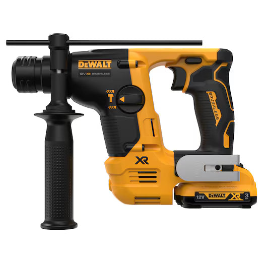 Martillo SDS Plus 1,1J 2 Modos XR 12V con 2 Baterías 3Ah y TSTAK Dewalt DCH072L2