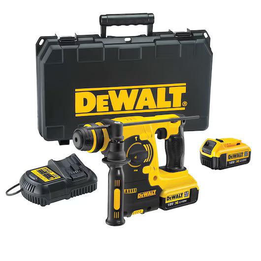 Martillo Electroneumático SDS Plus 2,1J 3 Modos XR 18V con 2 Baterías 4Ah y Maletín Dewalt DCH253M2