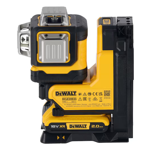Nivel Láser 3x360° Verde Control Remoto 18V con Batería 2Ah Dewalt DCLE34035D1