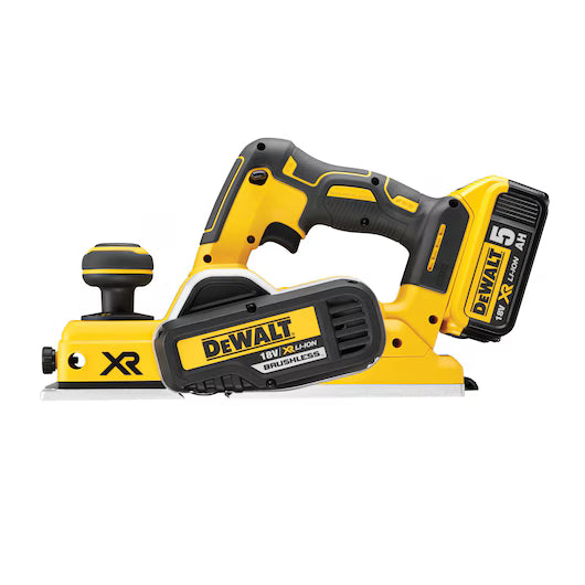 Cepillo 82mm XR 18V con 2 Baterías 5Ah y TSTAK Dewalt DCP580P2