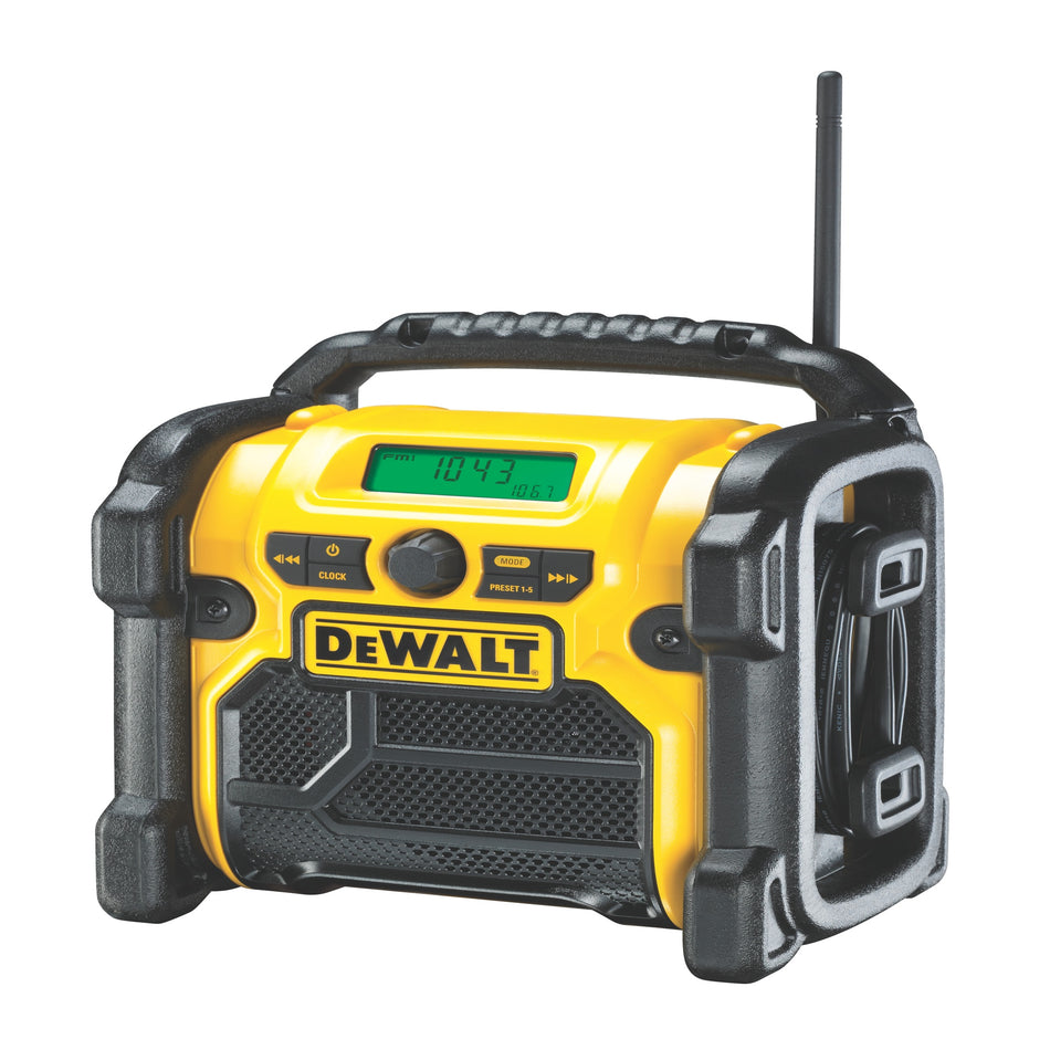 Radio Compacta con Cable y Baterías XR 10.8V 14.4V 18V Dewalt DCR019