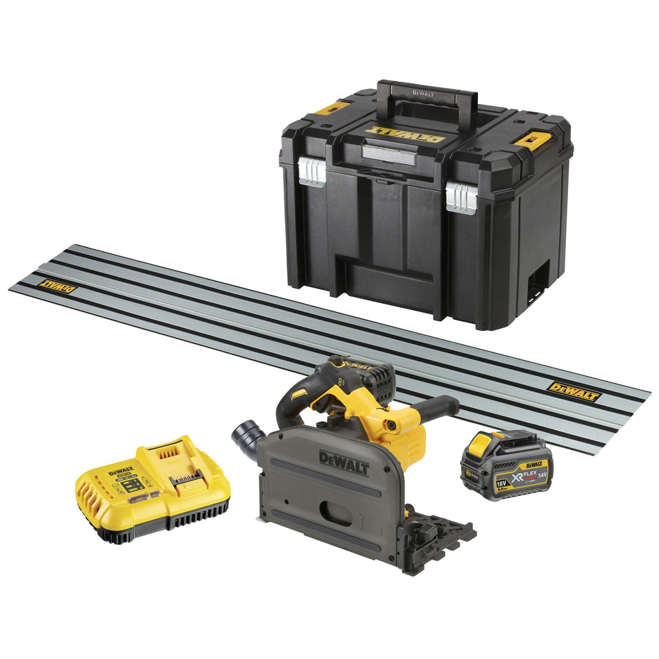 Sierra de Incisión Ø165mm XR FLEXVOLT con 2 Baterías 6Ah y TSTAK Dewalt DCS520T2