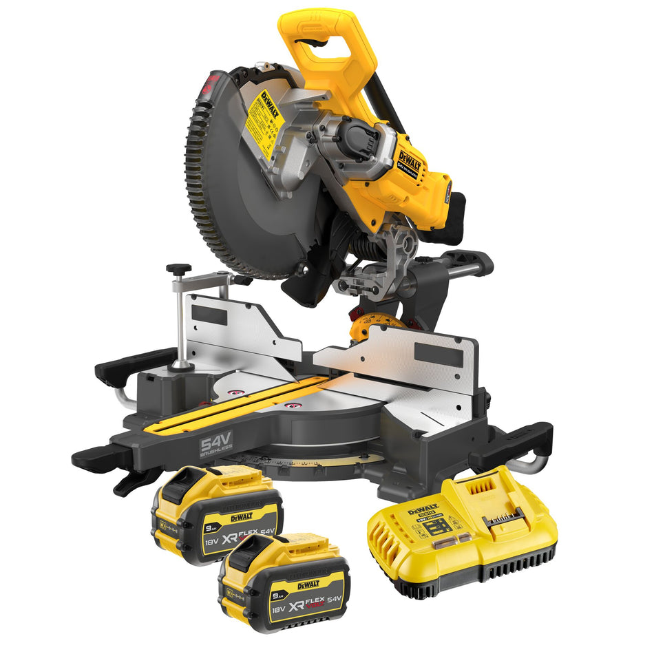 Ingletadora Telescópica Ø305mm Luz XPS XR FLEXVOLT con 2 Baterías 9Ah Dewalt DCS781X2
