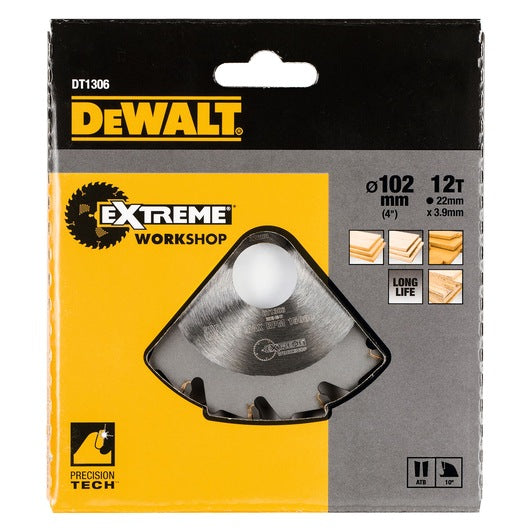 Hoja Sierra Ensambladora 102mm (12 Dientes) Dewalt DT1306-QZ