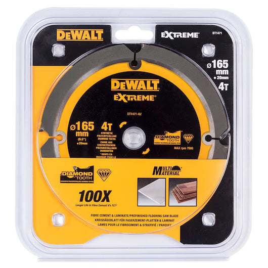 Hoja Sierra Circular Multi-Material 165mm 4D Fibrocemento Dewalt DT1471-QZ