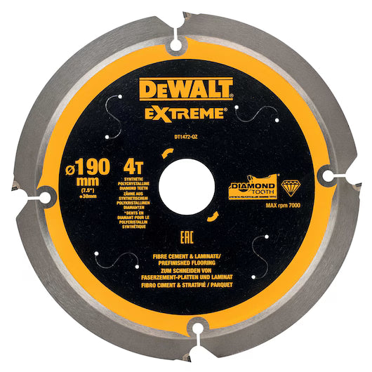 Hoja Sierra Circular Multi-Material 190mm 4D Fibrocemento Dewalt DT1472-QZ