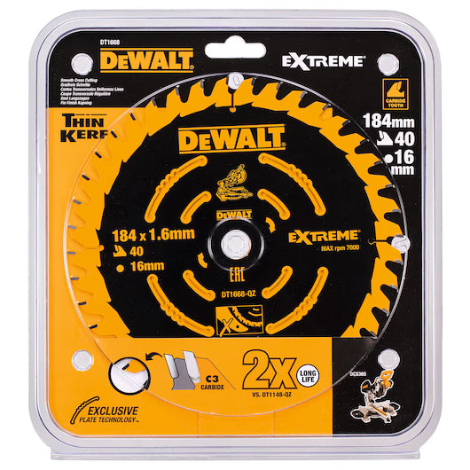 Hoja Sierra Circular Estacionaria 184mm 40T (Para DCS365) Dewalt DT1668-QZ