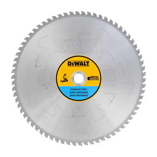 Hoja Sierra Circular Estacionaria 355mm 70D MMJ Acero Inoxidable Dewalt DT1921-QZ