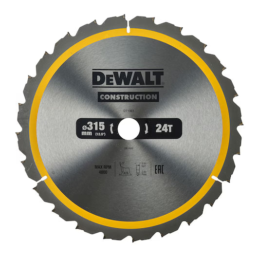 Hoja Sierra Circular Estacionaria 315mm 24D ATB Dewalt DT1961-QZ