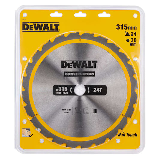 Hoja Sierra Circular Estacionaria 315mm 24D ATB Dewalt DT1961-QZ