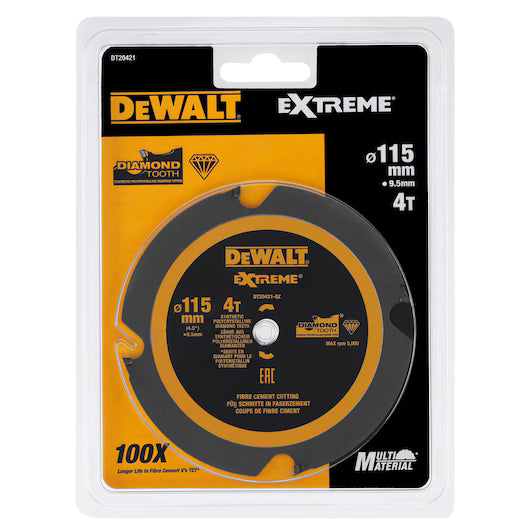 Hoja Sierra Circular Multi-Material 115mm 4D Fibrocemento Dewalt DT20421-QZ