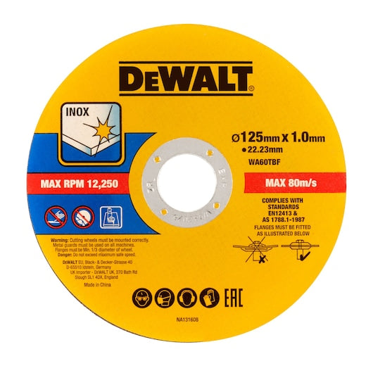 Pack 25 Discos de Corte 125x1mm Retractilado Dewalt DT20594-QZ