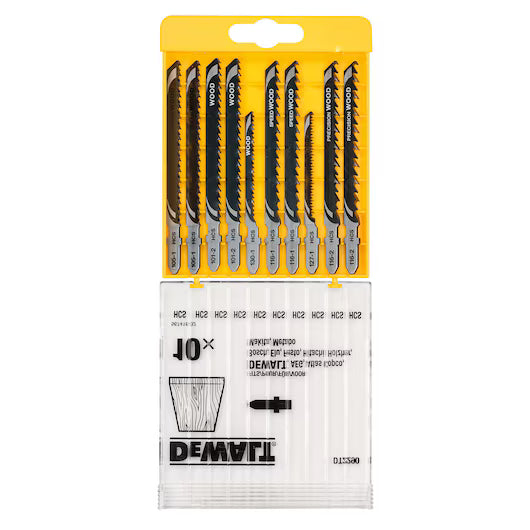 Juego 10 Hojas Sierra Calar 5 Madera + 5 Metal (Surtido Bosch Equivalente) Dewalt DT2294-QZ