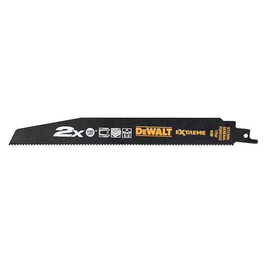 Hoja Sierra Sable Extreme 2X 228mm Bi-Metal Demolición Uso General Dewalt DT2308L-QZ