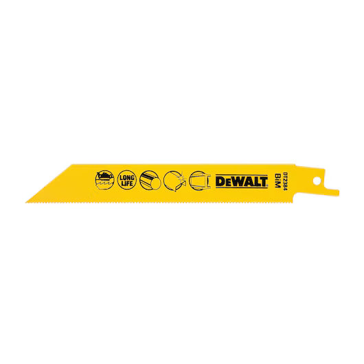 Hoja Sierra Sable Bi-Metal Corte Fino 152mm Metal/Chapa (Hasta 3mm) Dewalt DT2384-QZ