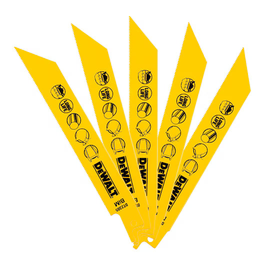 Hoja Sierra Sable Bi-Metal Corte Ultra Fino 152mm Metal/Chapa (Hasta 1,5mm) Dewalt DT2385-QZ