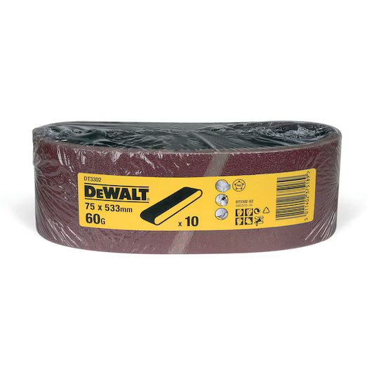 Banda de Lija 75x533mm Grano 220 para Madera/Pintura Dewalt DT3307-QZ
