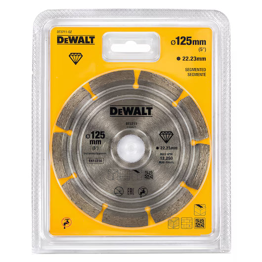Disco Diamante Segmentado 125mm Corte Seco Materiales Construcción Dewalt DT3711-QZ