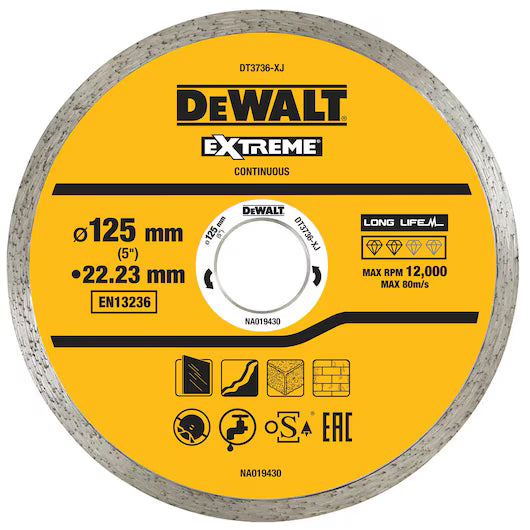 Disco Diamante Sinterizado 125mm Azulejos Dewalt DT3736-XJ