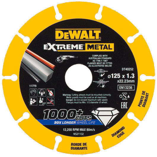 Disco Corte Diamantado Extreme Metal 125mm Dewalt DT40252-QZ