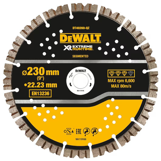 Disco Diamante EXTREME RUNTIME 230mm Dewalt DT40260-QZ