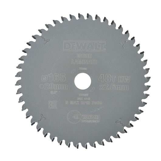 Hoja Sierra Circular Portátil 165mm 48D TCG Dewalt DT4087-QZ