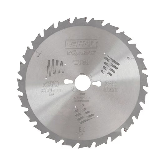 Hoja Sierra Brazo Radial 250mm 24D FT/DL Dewalt DT4301-QZ