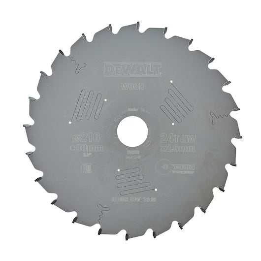 Hoja Sierra Circular Estacionaria 216mm 24D ATB Dewalt DT4310-QZ