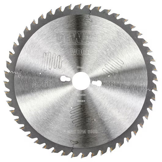 Hoja Sierra Circular Estacionaria 260mm 48D ATB Dewalt DT4324-QZ