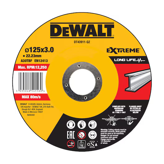 Disco Corte Cóncavo Metal 125x2.8mm Dewalt DT43911-QZ
