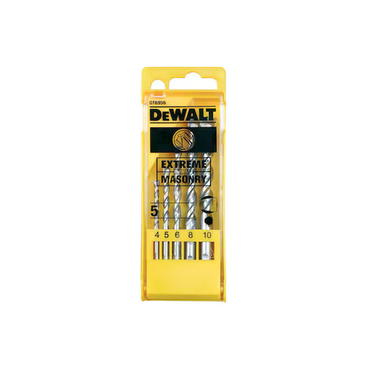 Juego 5 Brocas Extreme para Piedra (4, 5, 6, 8, 10mm) Dewalt DT6956-QZ