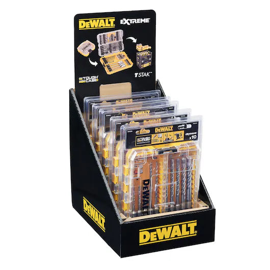 Kit 10 Brocas SDS plus Extreme 2 (Tough Case) Dewalt DT70753-QZ