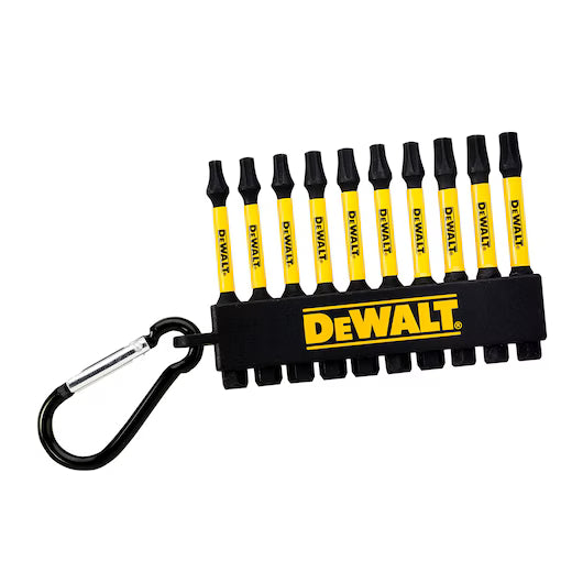 Juego 10 Puntas FLEXTORQ 57mm TORX (con Mosquetón) Dewalt DT7275-QZ