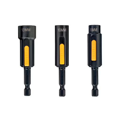 Juego 3 Llaves de Vaso Magnéticas de Impacto 8, 10, 13mm (Limpieza Fácil) Dewalt DT7460-QZ