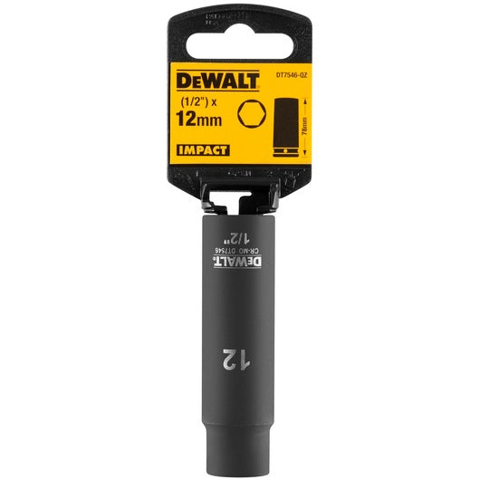 Llave de Vaso de Impacto 12mm (1/2") Dewalt DT7546-QZ