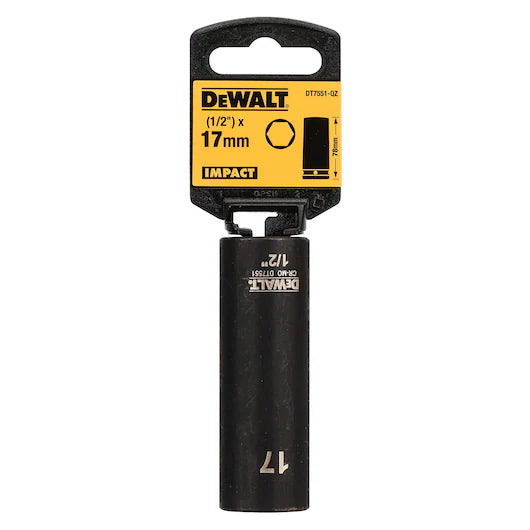 Llave de Vaso de Impacto 17mm (1/2") Dewalt DT7551-QZ
