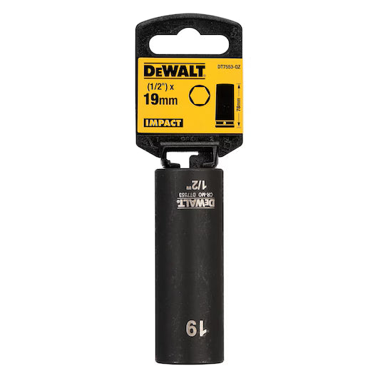 Llave de Vaso de Impacto 19mm (1/2") Dewalt DT7553-QZ