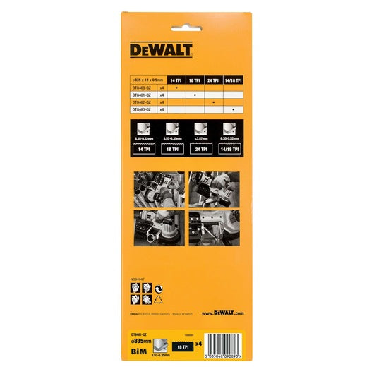 Hoja Sierra Banda Bi-metal 835mm 18TPI Dewalt DT8461-QZ