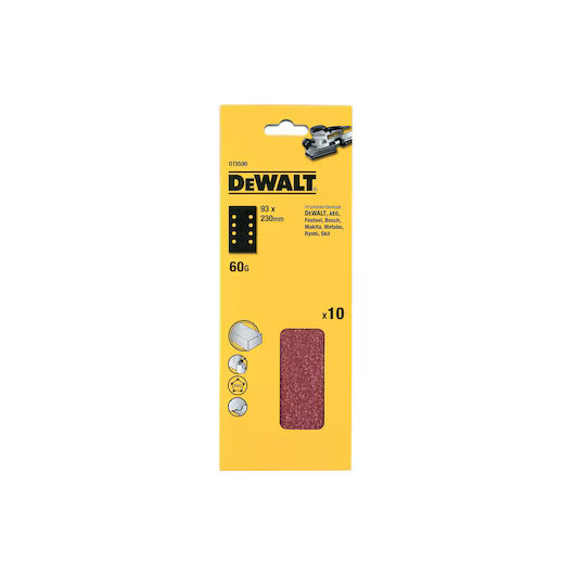 Lija 1/3 Hoja 93x230mm Perforada Grano 60 Dewalt DT8590-QZ