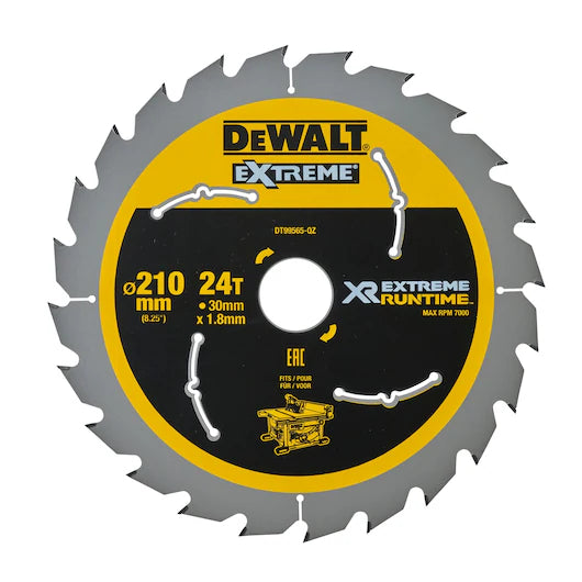 Hoja Sierra Circular XR EXTREME RUNTIME 210mm 24D Estacionaria (Alternativa DT20432) Dewalt DT99565-QZ