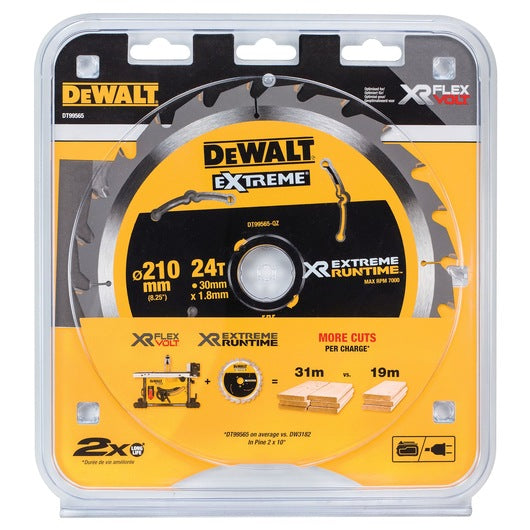 Hoja Sierra Circular XR EXTREME RUNTIME 210mm 24D Estacionaria (Alternativa DT20432) Dewalt DT99565-QZ